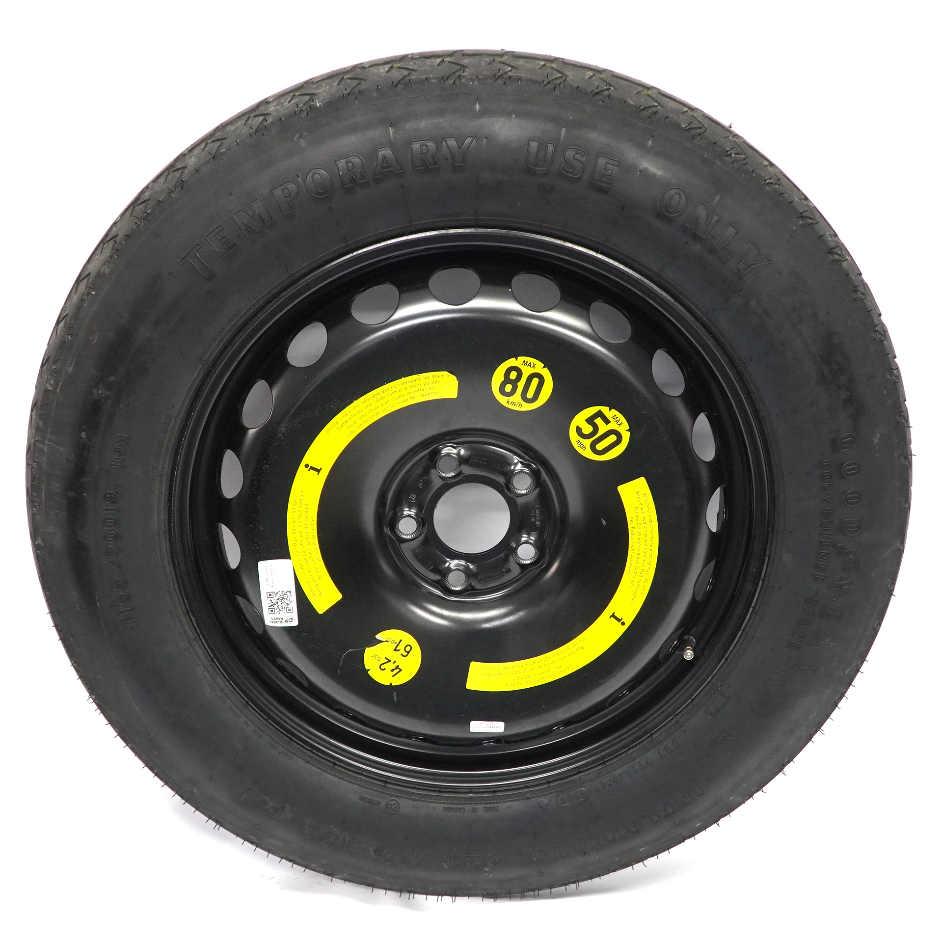 Mercedes W164 Stahl Ersatzrad 4,5J ET:40 Reifen Goodyear R19 165/90 A1644000102