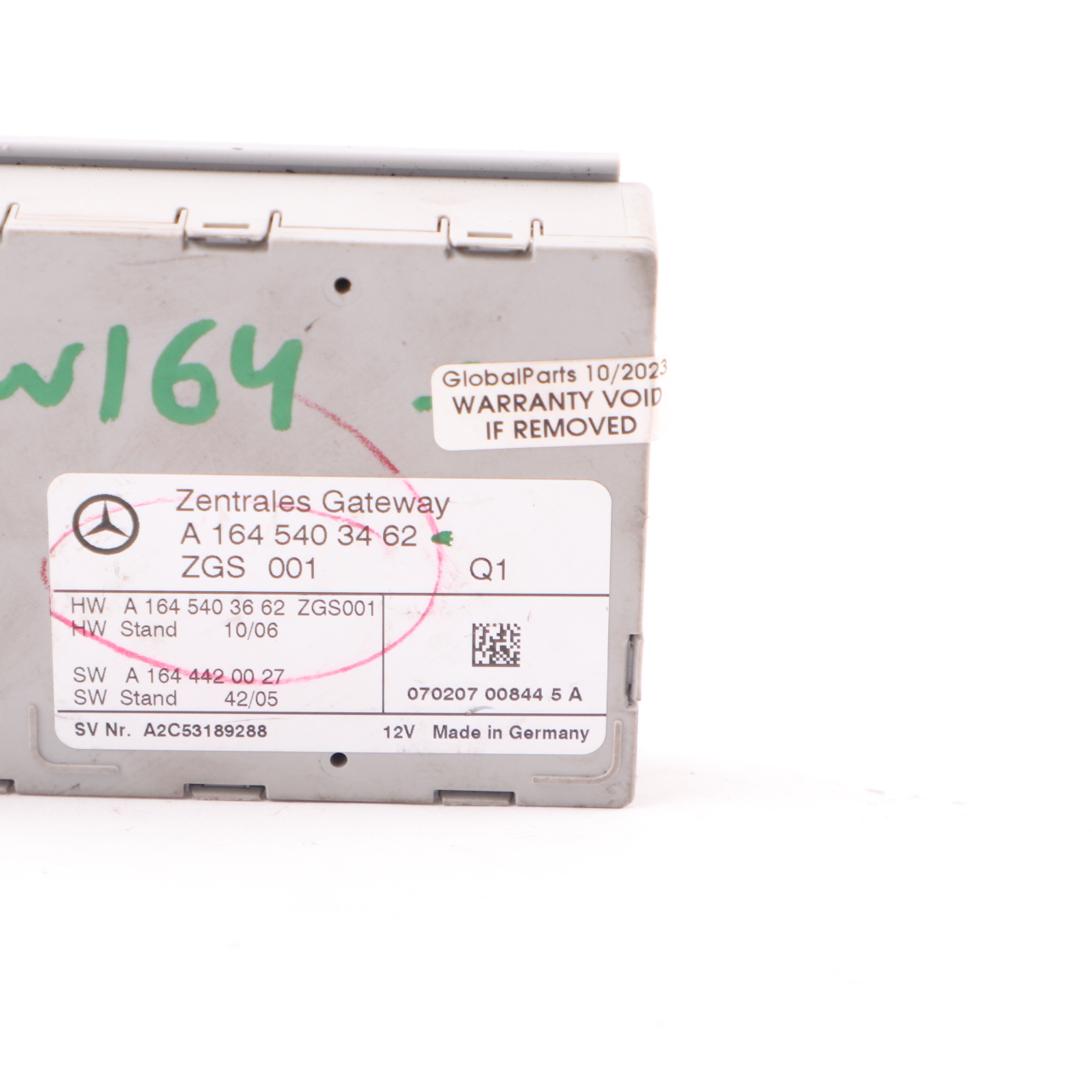 Mercedes W164 Gateway Steuergerät Gateway Modul ECU A1645403462