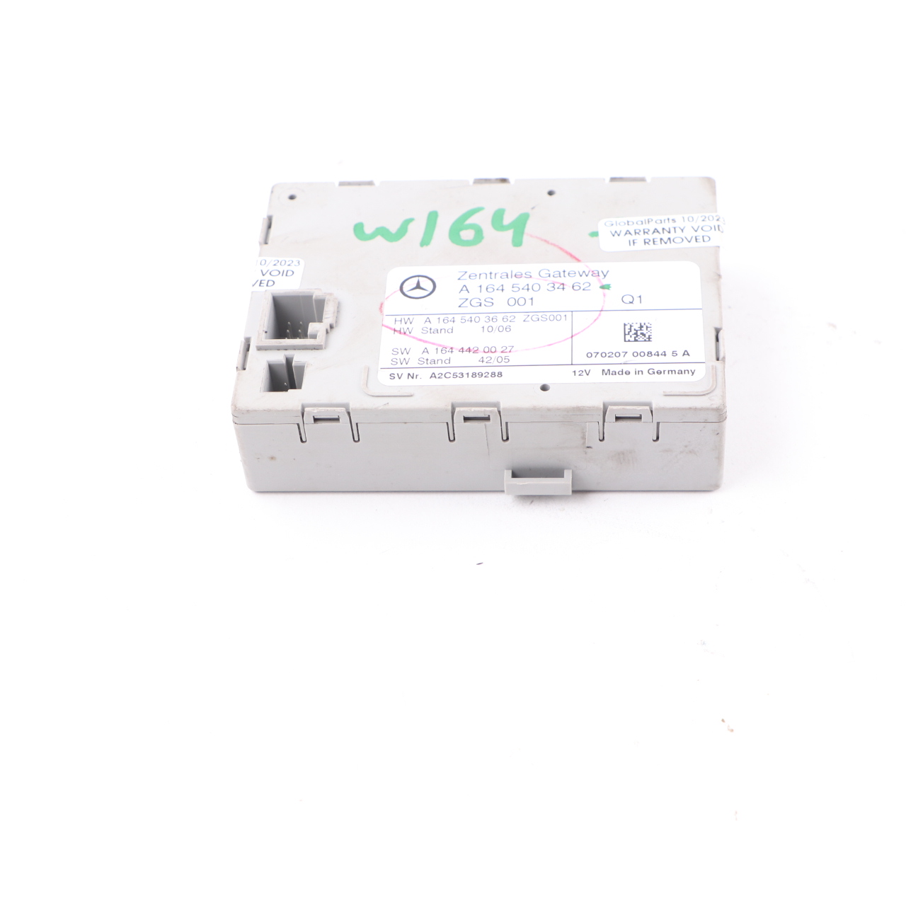 Mercedes W164 Gateway Steuergerät Gateway Modul ECU A1645403462