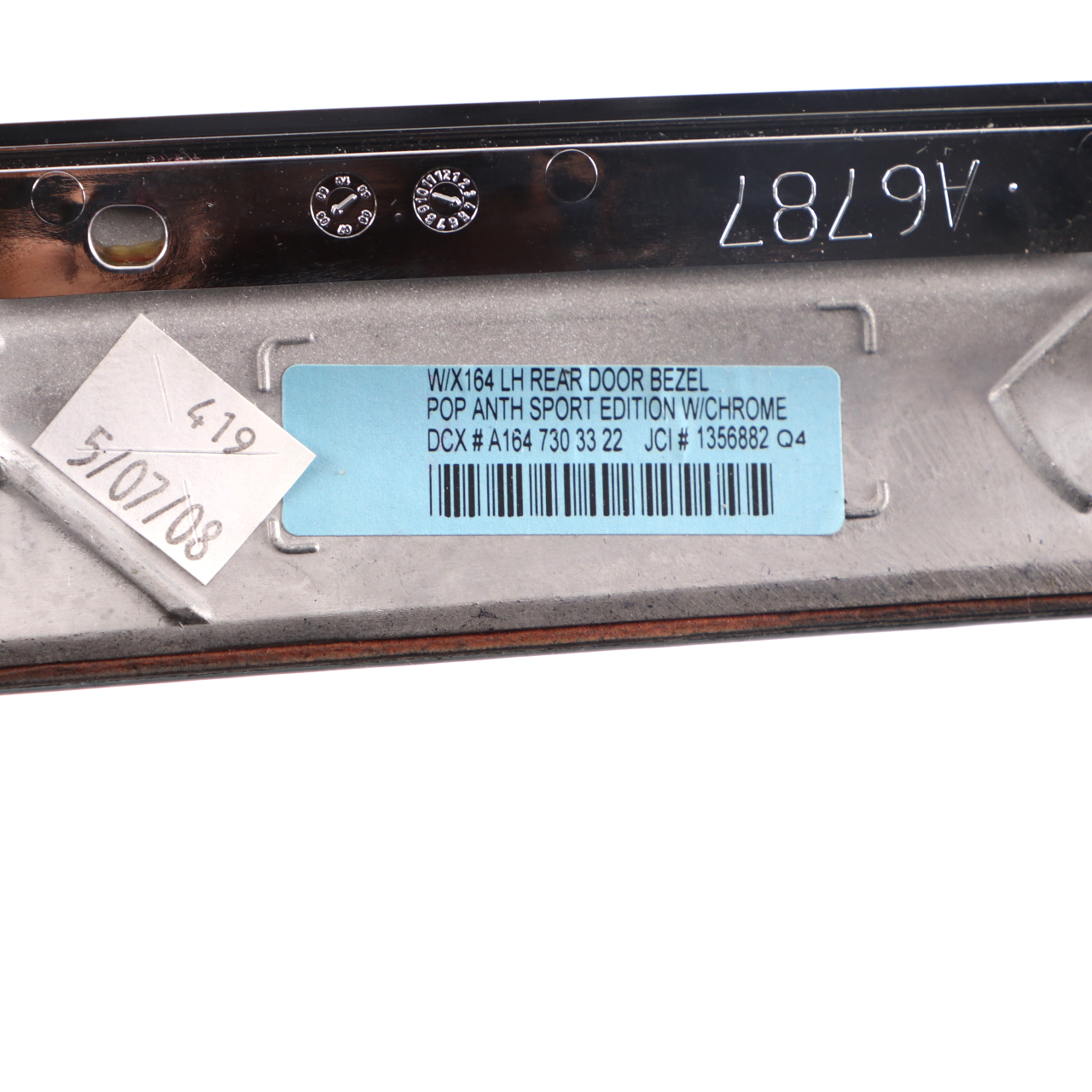 Mercedes W164 Zierleiste Tür hinten links Schwarz Holz Chrom A1647203322