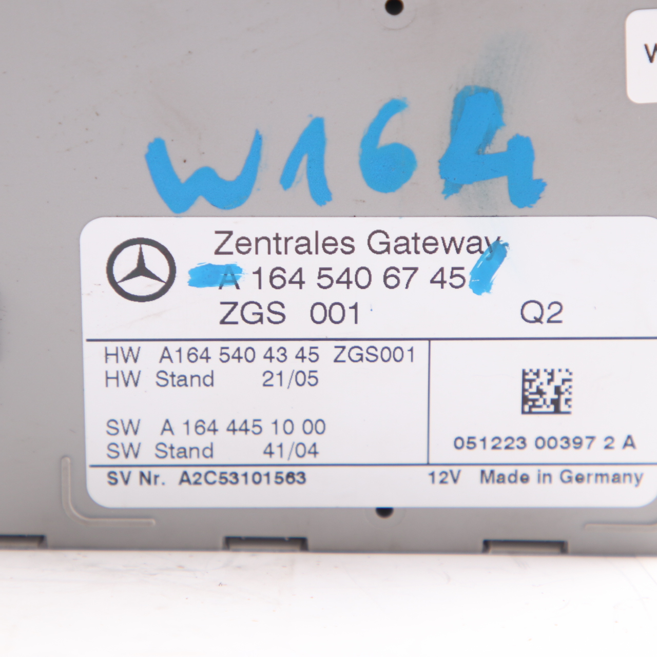 Mercedes ML W164 Gateway Steuergerät Gateway Modul ECU A1645406745