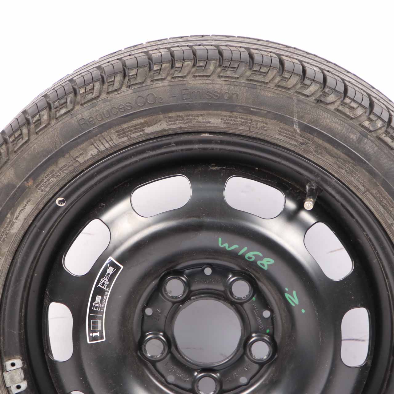 Mercedes-Benz W168 Notrad Stahl Felge 15" Reserverad Reifen 195/50 A1684000702