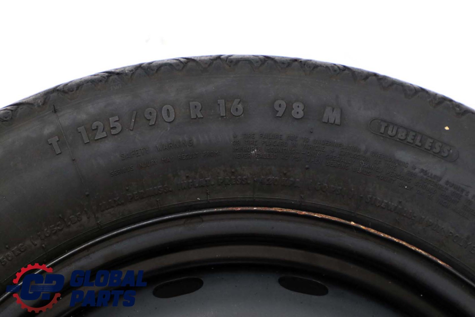 Mercedes-Benz W169 W245 Compact Spare Wheel Steel R16 Tyre 125/90 A1694000802