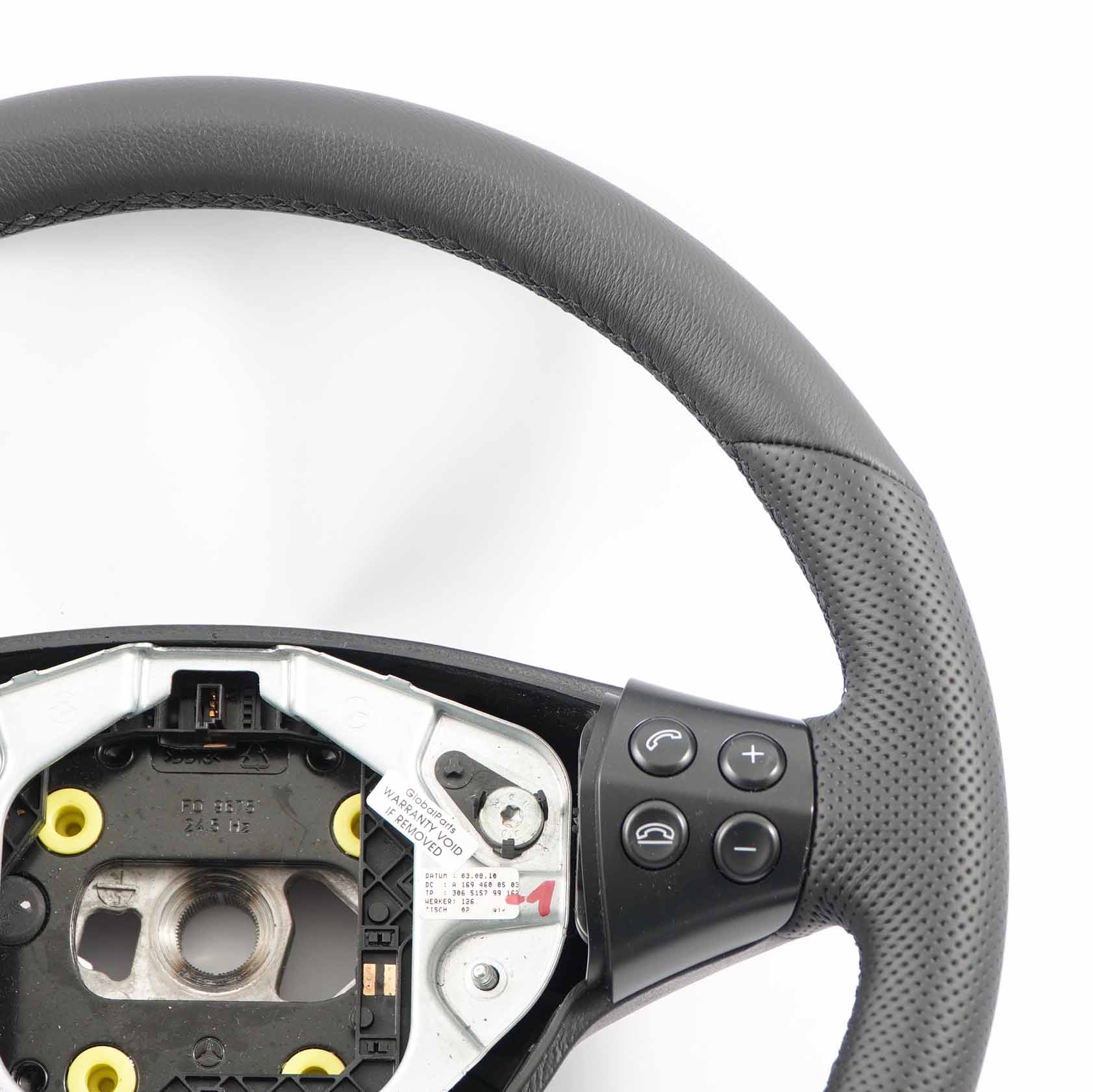 Mercedes W169 NEW Black Leather Steering Wheel with Black Threads