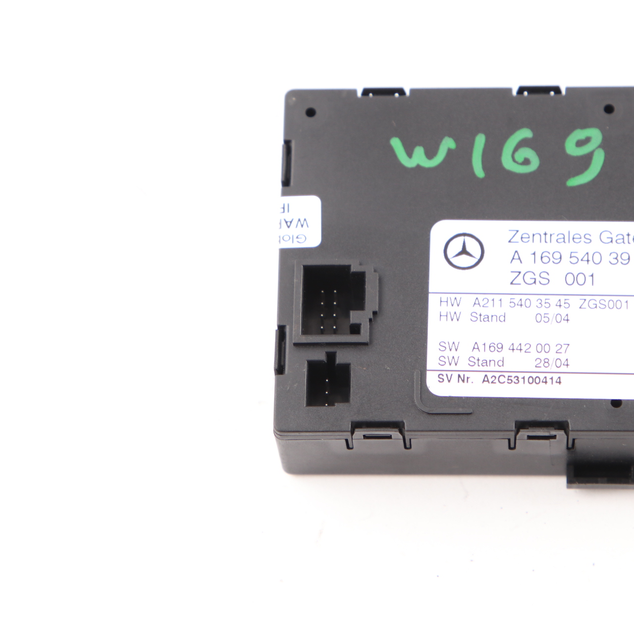 Mercedes W169 W245 Central Gateway Control Unit Module ECU A1695403945