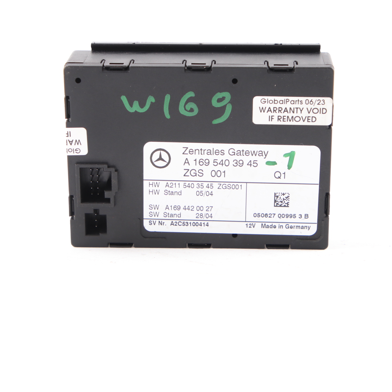 Mercedes W169 W245 Central Gateway Control Unit Module ECU A1695403945