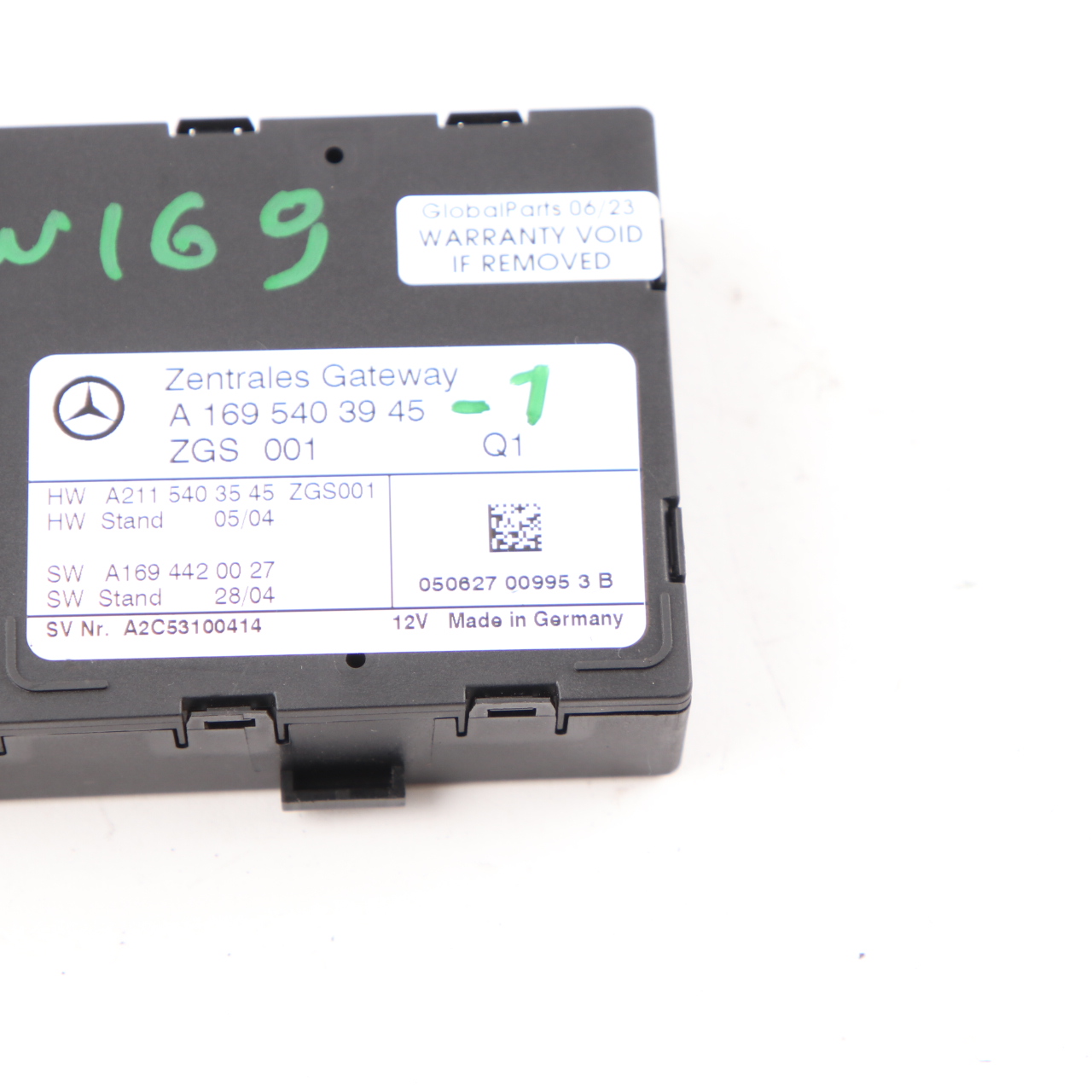 Mercedes W169 W245 Central Gateway Control Unit Module ECU A1695403945