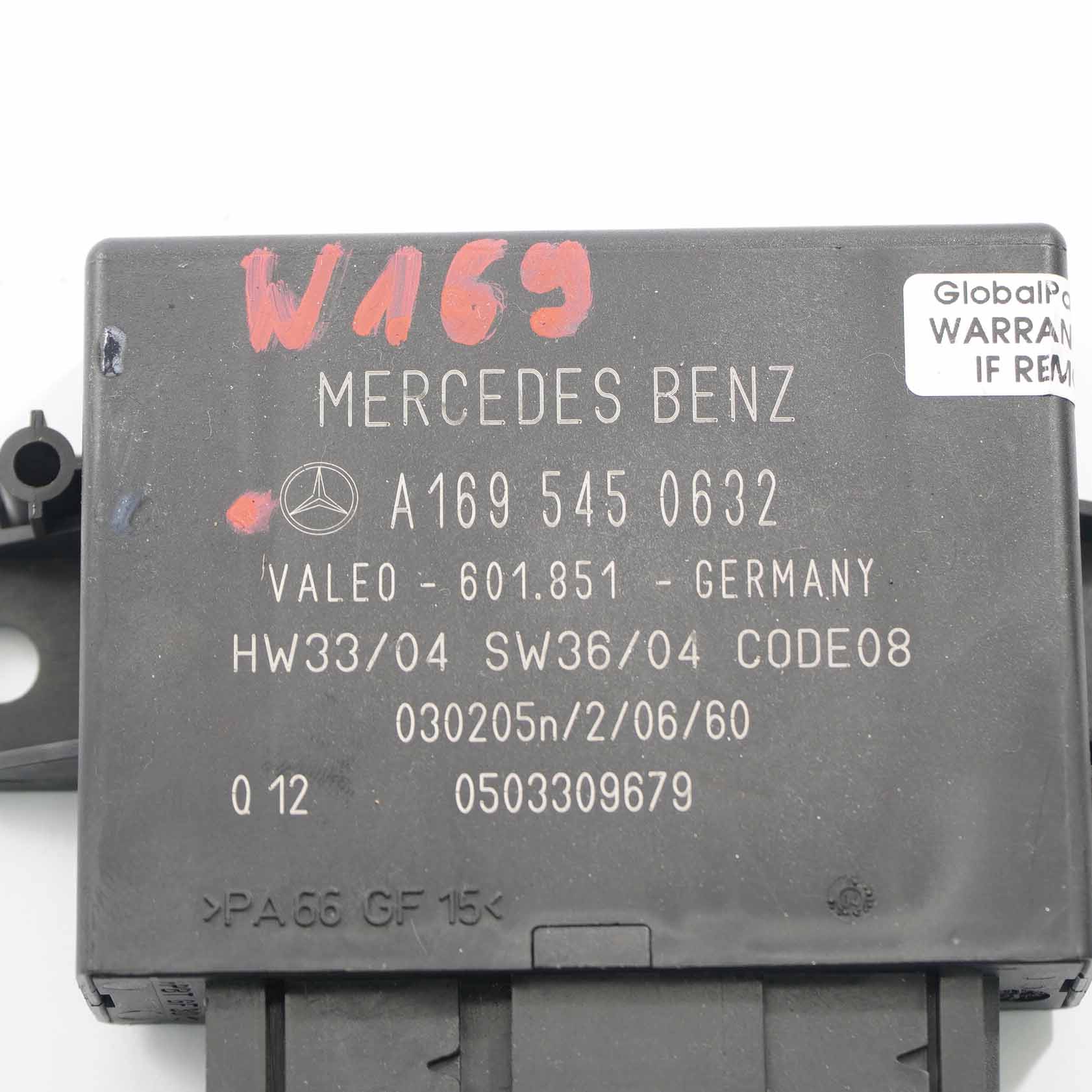 Mercedes W169 PDC Park Distance Control Modul hinten A1695450632