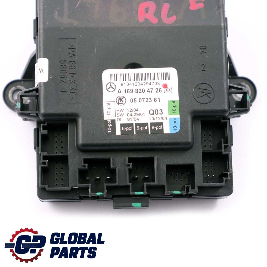 Mercedes-Benz A-Class W169 Rear Left Door N/S Control Unit Module A1698204726