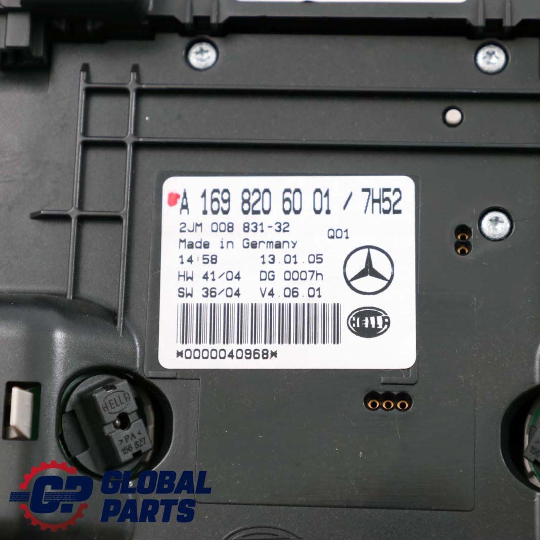 Mercedes-Benz A-Klasse W169 Innenraum Dach Licht Lamp Grau A1698206001