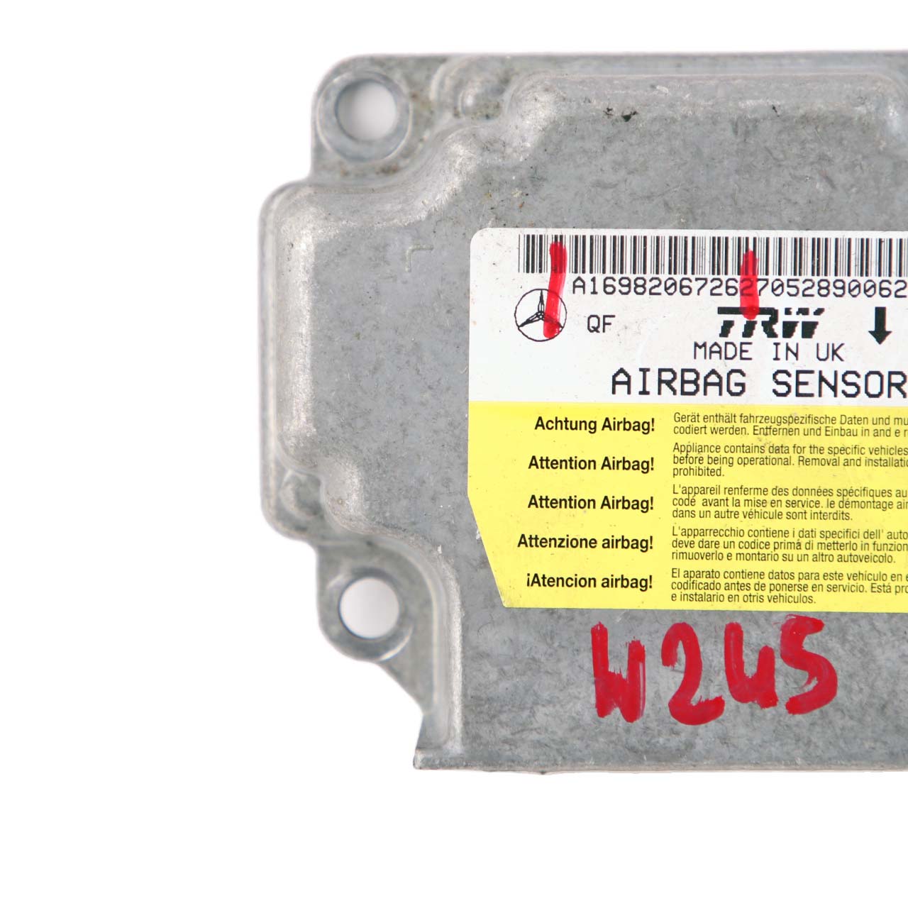 Mercedes-Benz W245 ECU Steuergerät Sensor Modul Airbag A1698206726