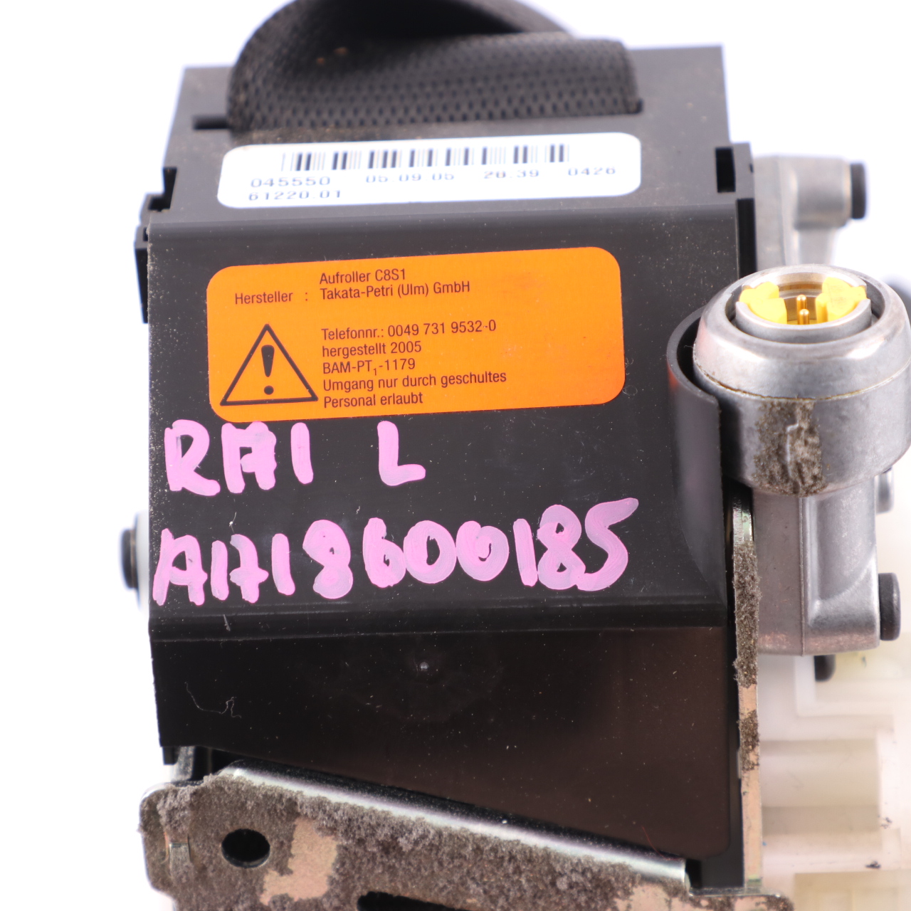 Mercedes R171 Beifahrersicherheitsgurt vorne links schwarz A1718600185