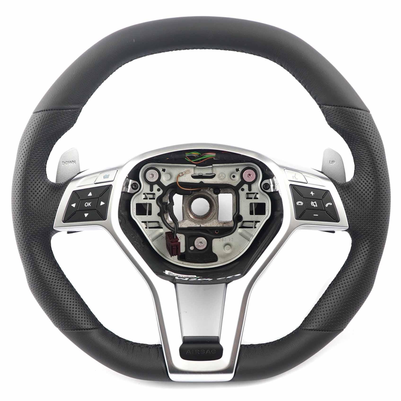 Steering Wheel Mercedes W204 C63 AMG W212 NEW Black Leather Sport Paddle Shift