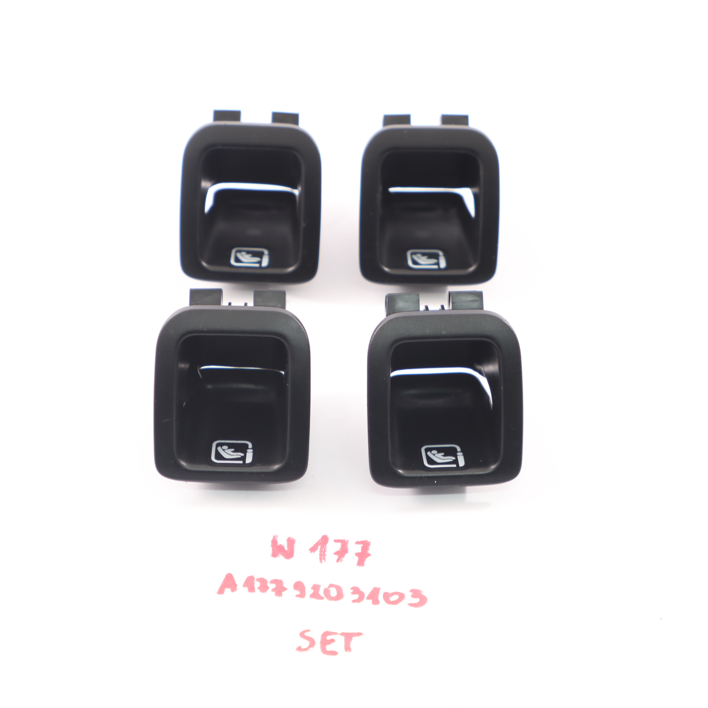 Mercedes W177 Isofix Set Rücksitzbank Abdeckung Trim Schwarz A1779203103