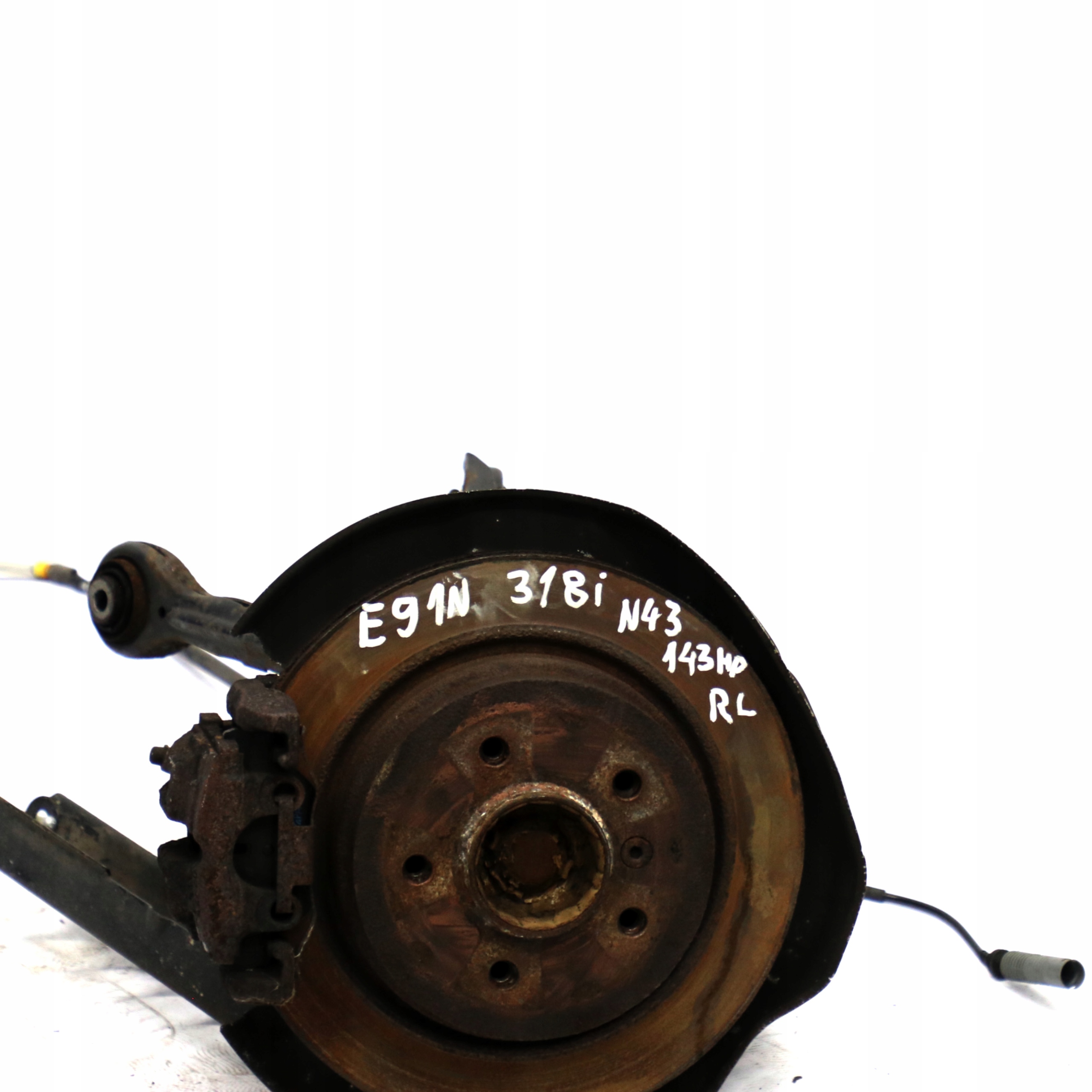 BMW 3 E91 LCI Touring 318i N43 Rear Left N/S Suspension Leg Brake Wheel Hub Axle