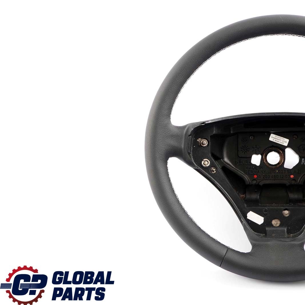 Mercedes-Benz CLC CL203 NEW Black Leather Steering Wheel with White Threads