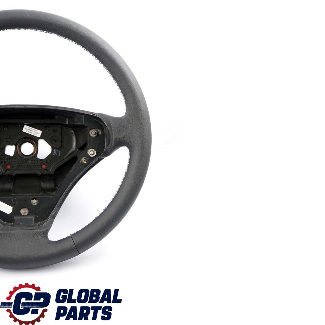 Mercedes-Benz CLC CL203 NEW Black Leather Steering Wheel with White Threads