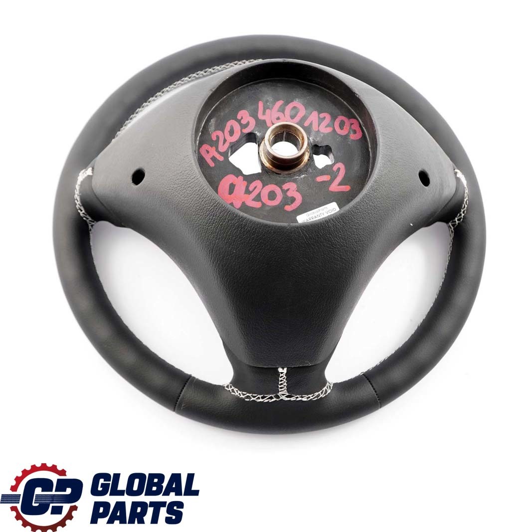 Mercedes-Benz CLC CL203 NEW Black Leather Steering Wheel with White Threads