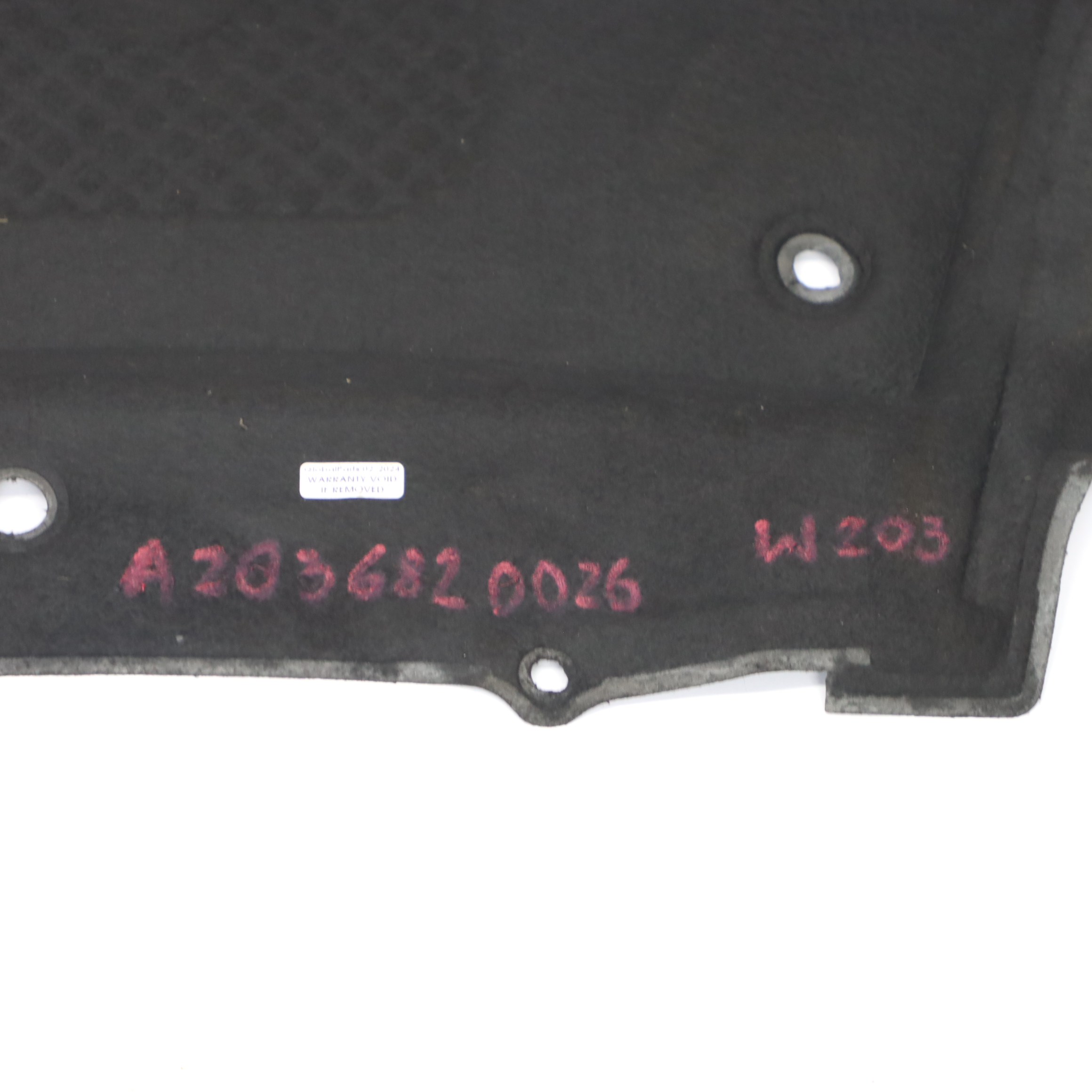 Mercedes W203 Engine Hood Insulation Bottom Panel A2036820026