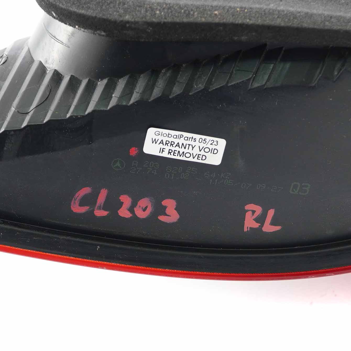 Mercedes CLC CL203 Rücklicht Lampe Seite Panel hinten links A2038202564