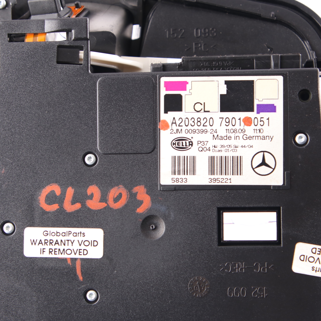 Mercedes CL203 Innenbeleuchtung Dachleuchte Leselampe vorne schwarz A2038207901