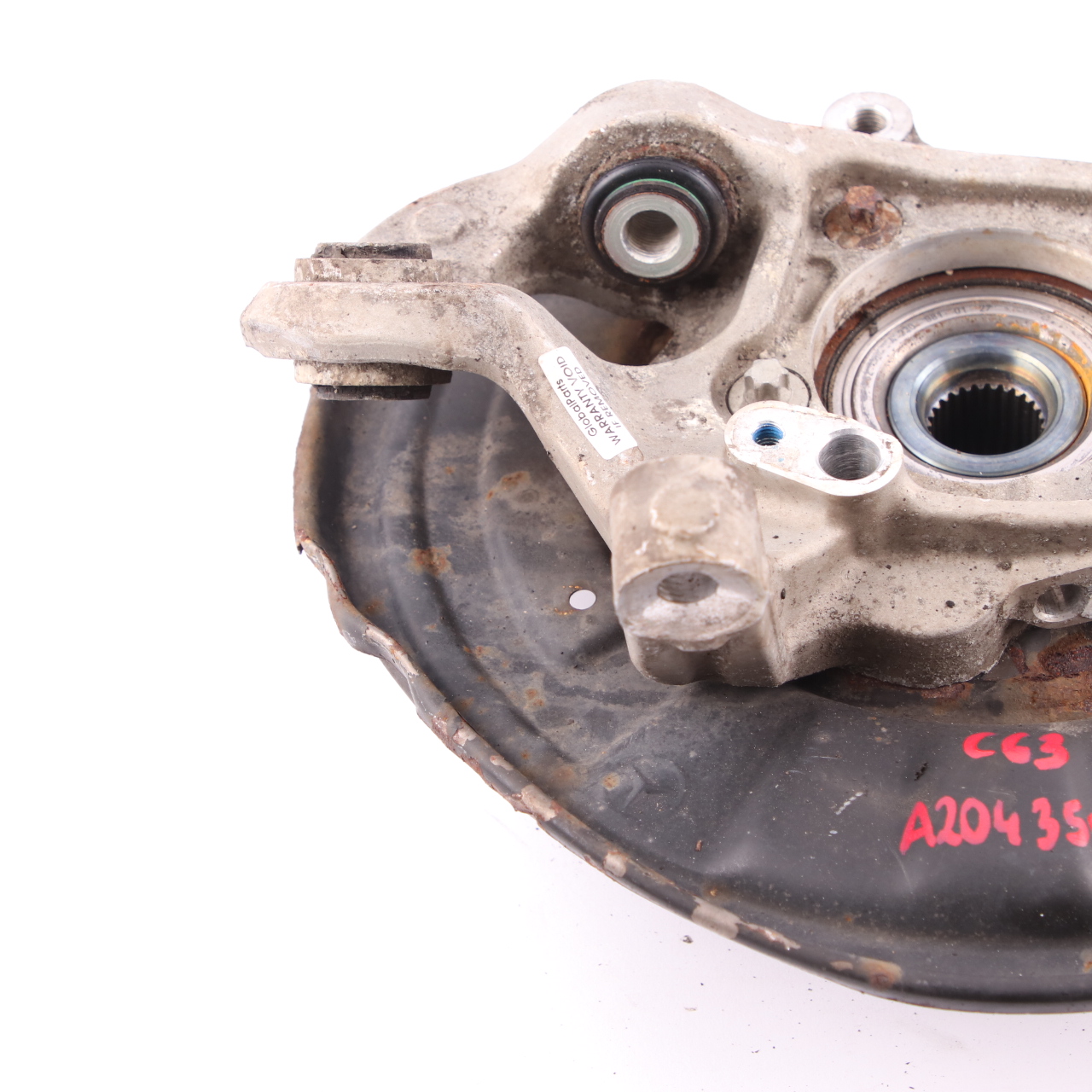 Mercedes W204 Wheel Hub C63 AMG Rear Left N/S Suspension Carrier Brake Cover