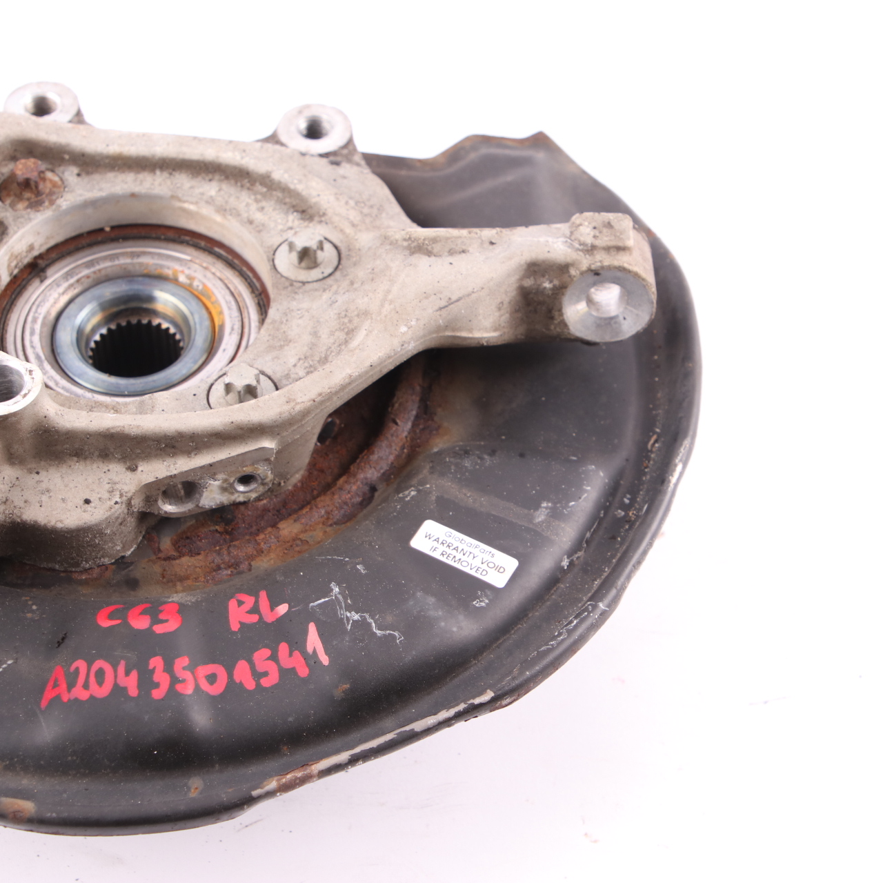 Mercedes W204 Wheel Hub C63 AMG Rear Left N/S Suspension Carrier Brake Cover