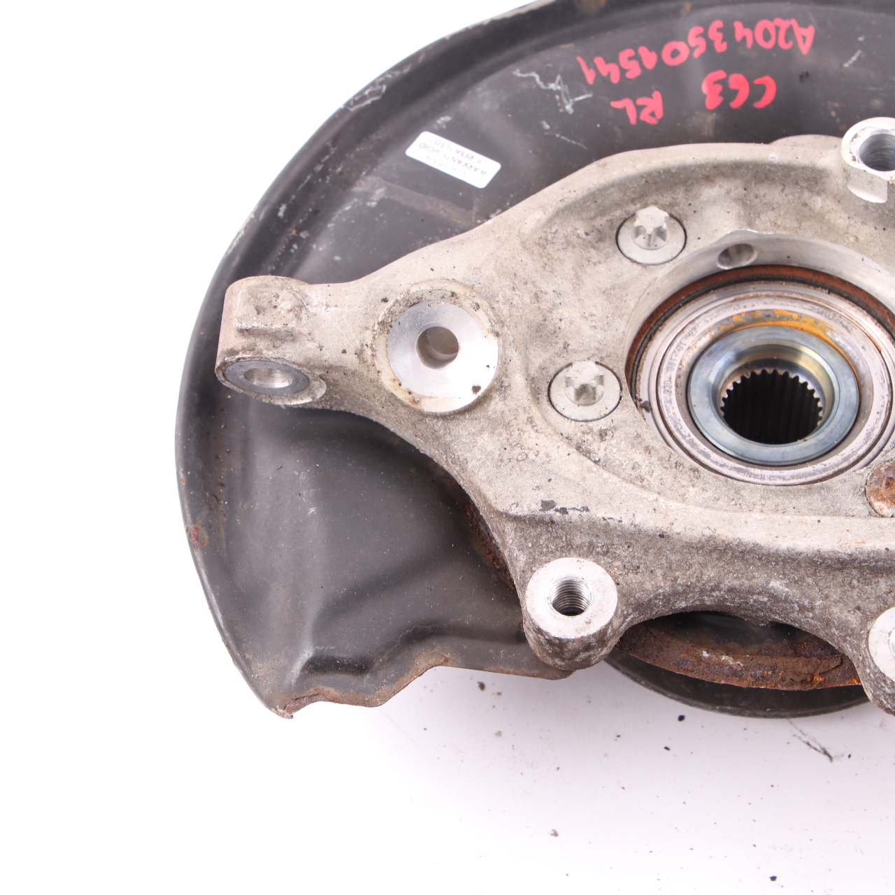 Mercedes W204 Wheel Hub C63 AMG Rear Left N/S Suspension Carrier Brake Cover