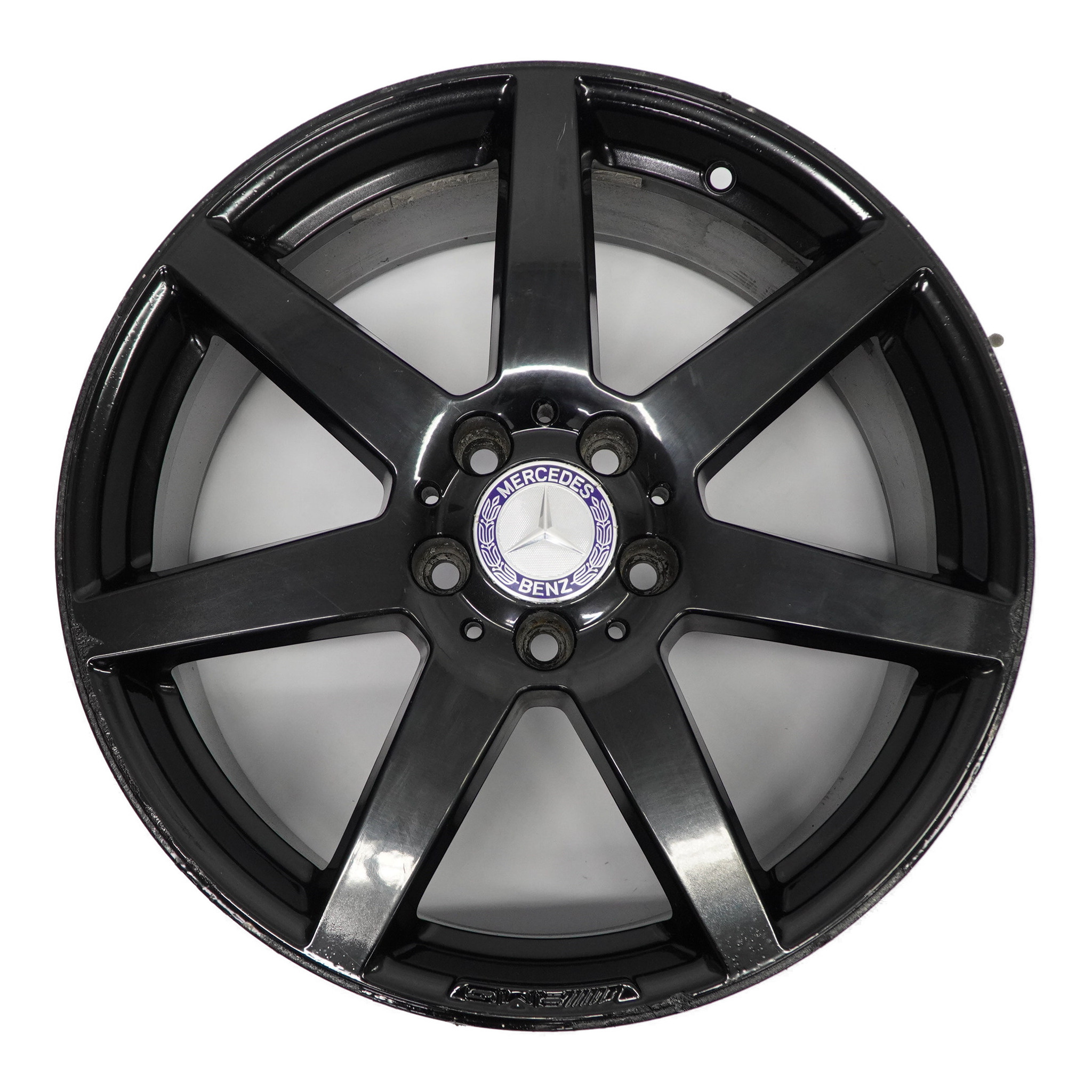 Mercedes W204 7-Spoke AMG Rear Black Alloy Wheel Rim 18" 8,5J ET:54 A2044019902