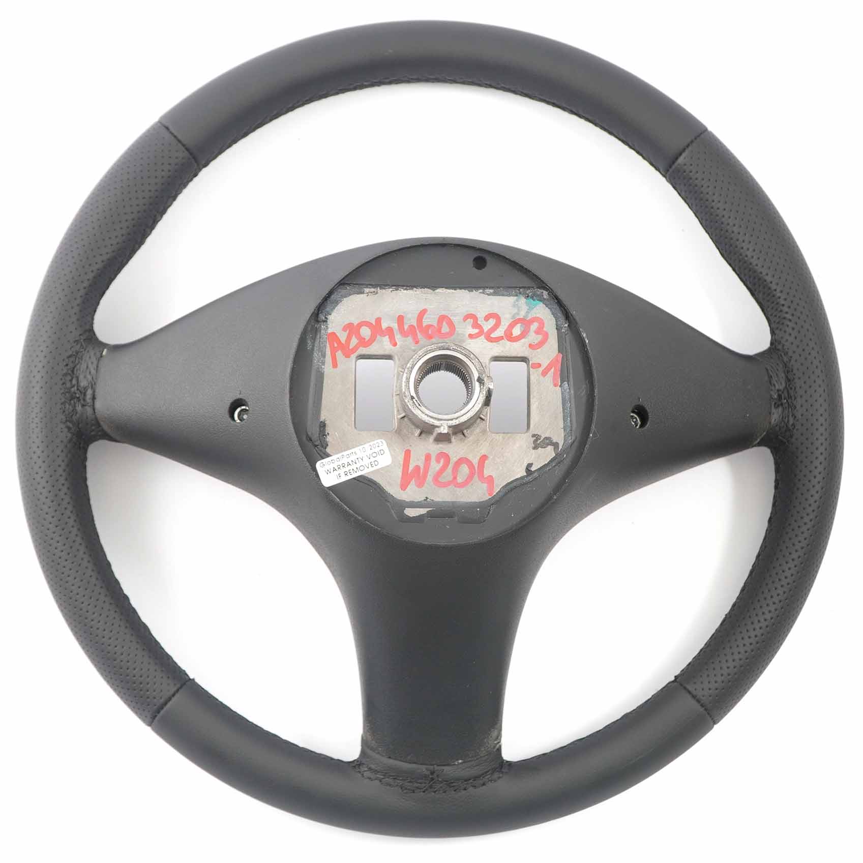 Mercedes W204 NEW Black Leather Steering Wheel with Black Threads A2044603203