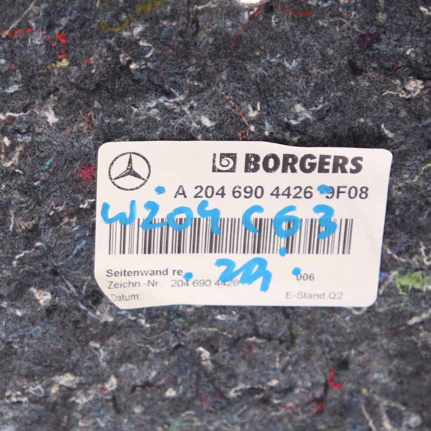 Mercedes W204 Kofferraum rechts seitliche Verkleidung A2046904426