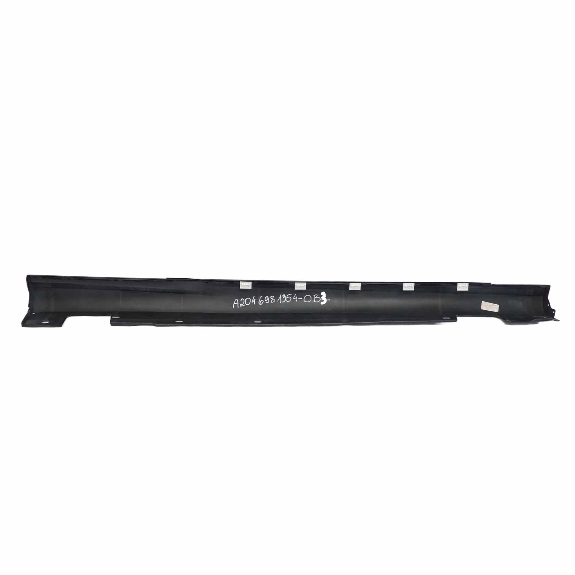 Mercedes W204 Side Skirt Cover Door Sill Panel Left N/S Obsidian Black - 197