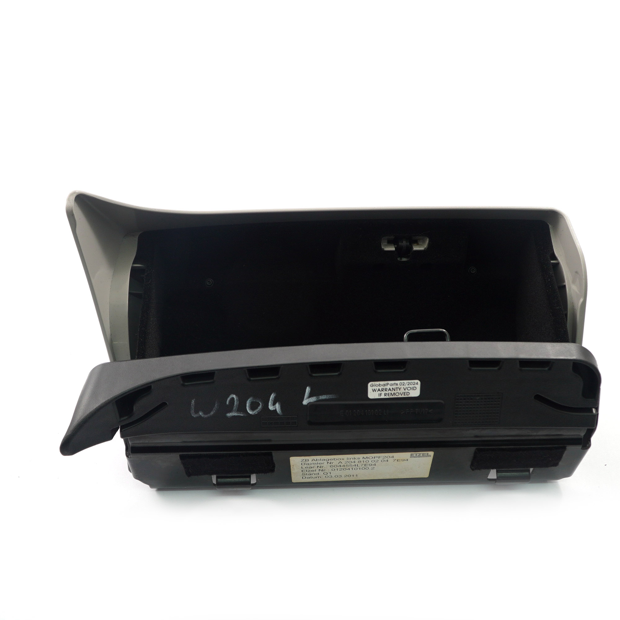 Mercedes W204 Seat Storage Box Under Tray Left N/S Compartment A2048100204