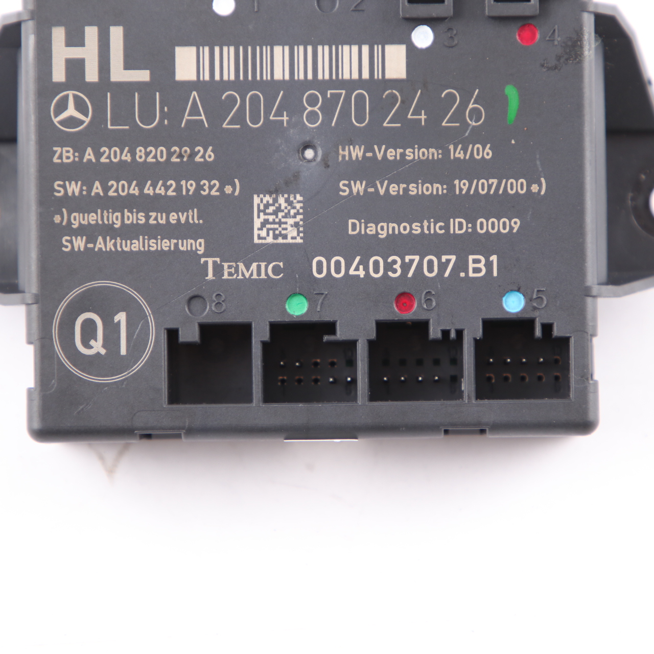 Mercedes W204 Türmodul hinten links Steuergerät Modul A2048702426