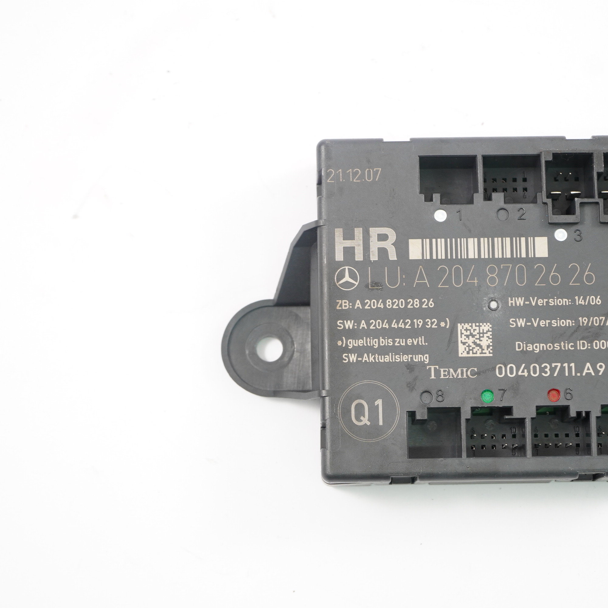 Mercedes W204 Tür Hinten Rechts Steurgerät Modul A2048702626