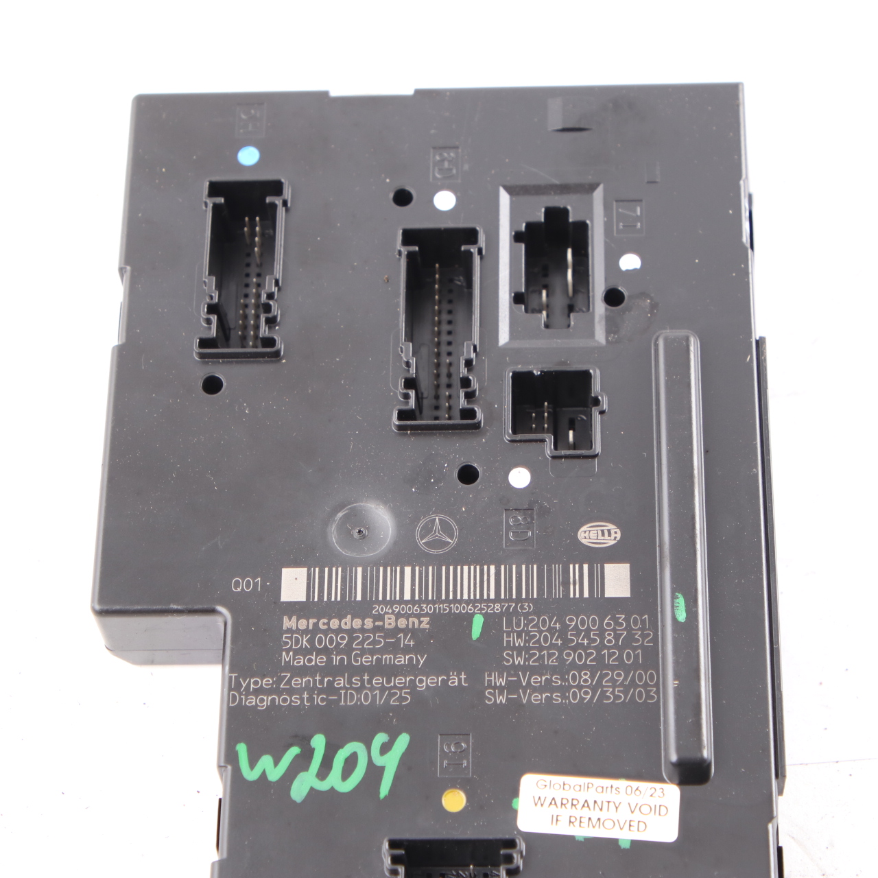 Mercedes W204 Rear SAM Module Fuse Box Control Unit A2049006301