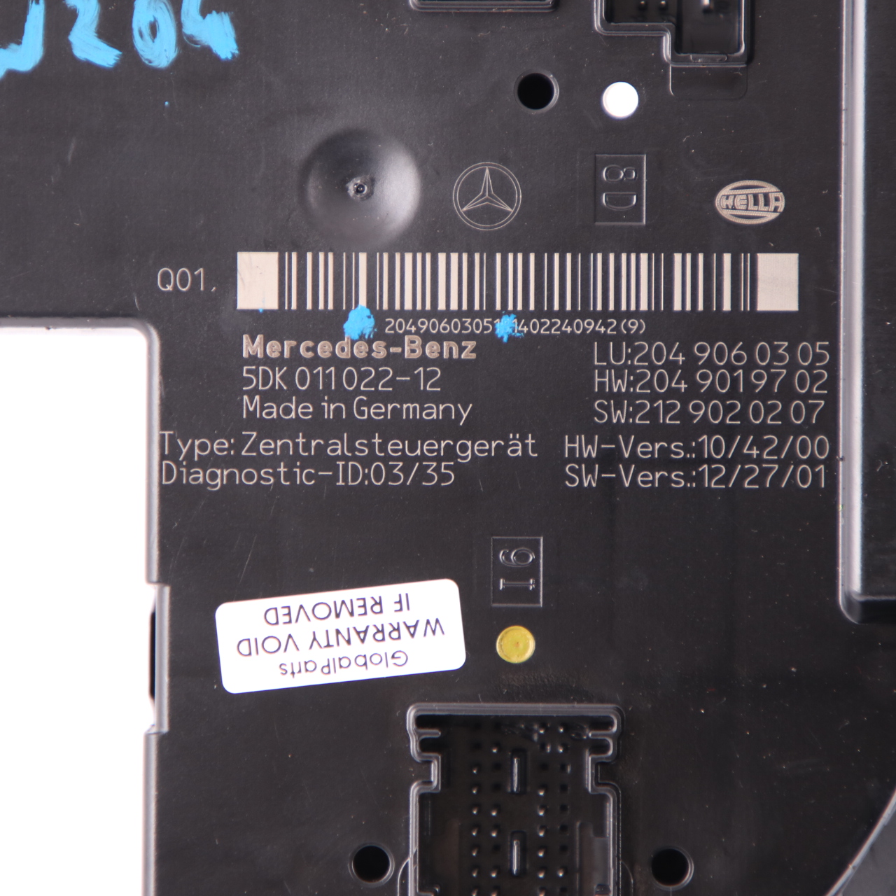 SAM Modul Mercedes W204 Steuergerät Elektrischer Sicherungskasten A2049060305