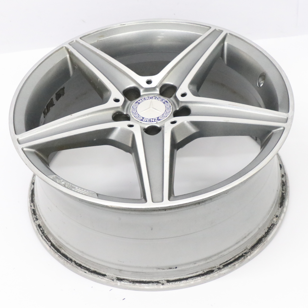 Mercedes W205 Grau AMG Leicht metall rad Felge 5 Speichen 18" 7,5J A2054011100