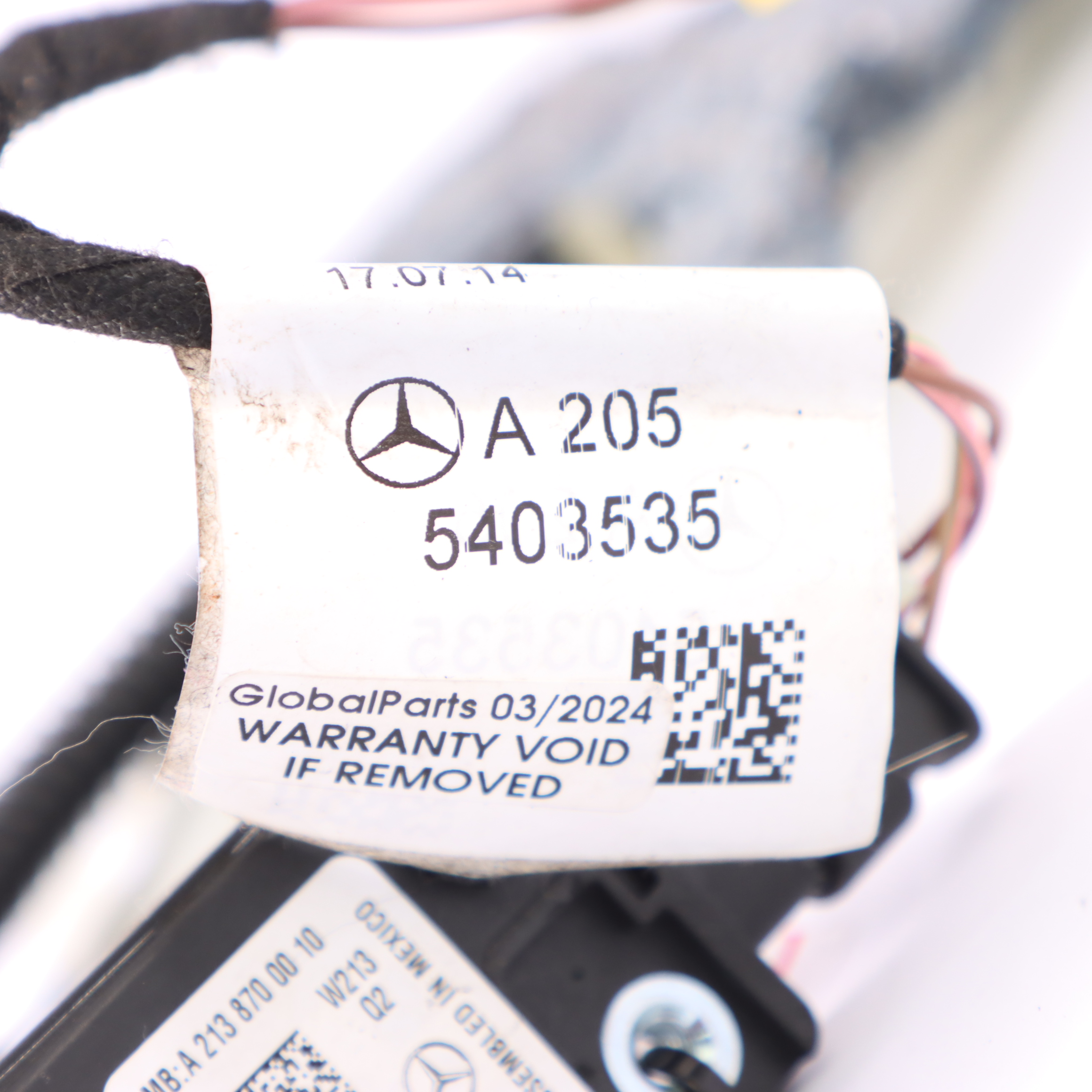 Mercedes X253 Vorder sitz belegungs sensor Kabel baum A2138700010