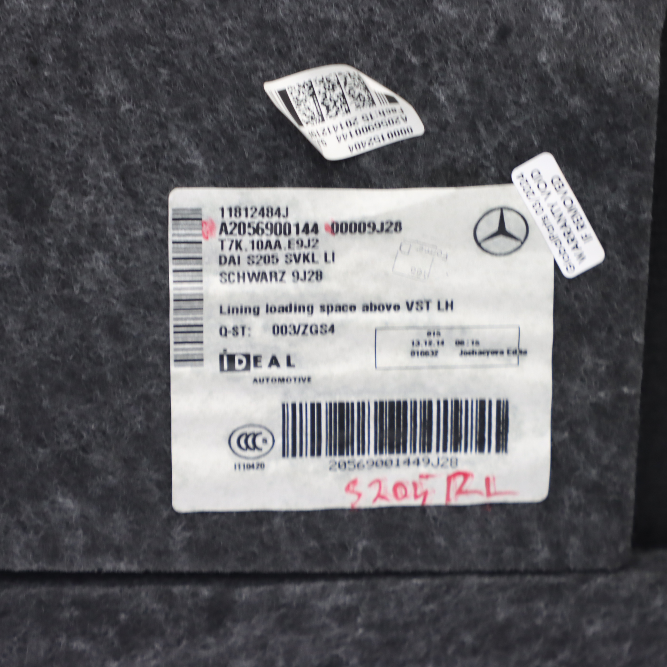 Mercedes S205 Kombi Kofferraum Links Seitenverkleidung Abdeckung A2056900144