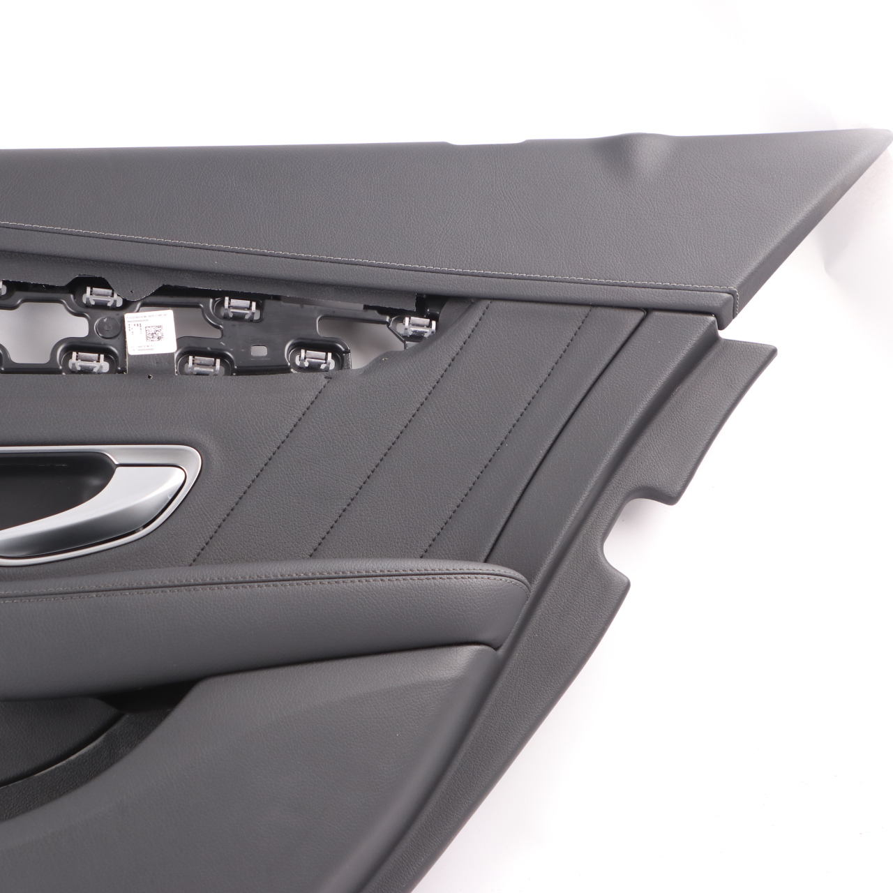 Hintere Türkarte Mercedes W205 Rechts Trim Panel Cover AMG Line Leder Schwarz