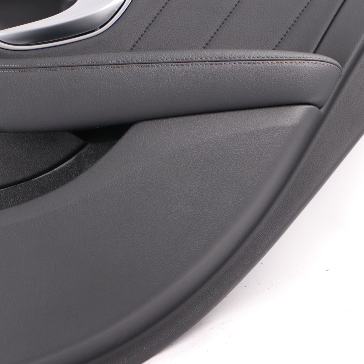 Hintere Türkarte Mercedes W205 Rechts Trim Panel Cover AMG Line Leder Schwarz