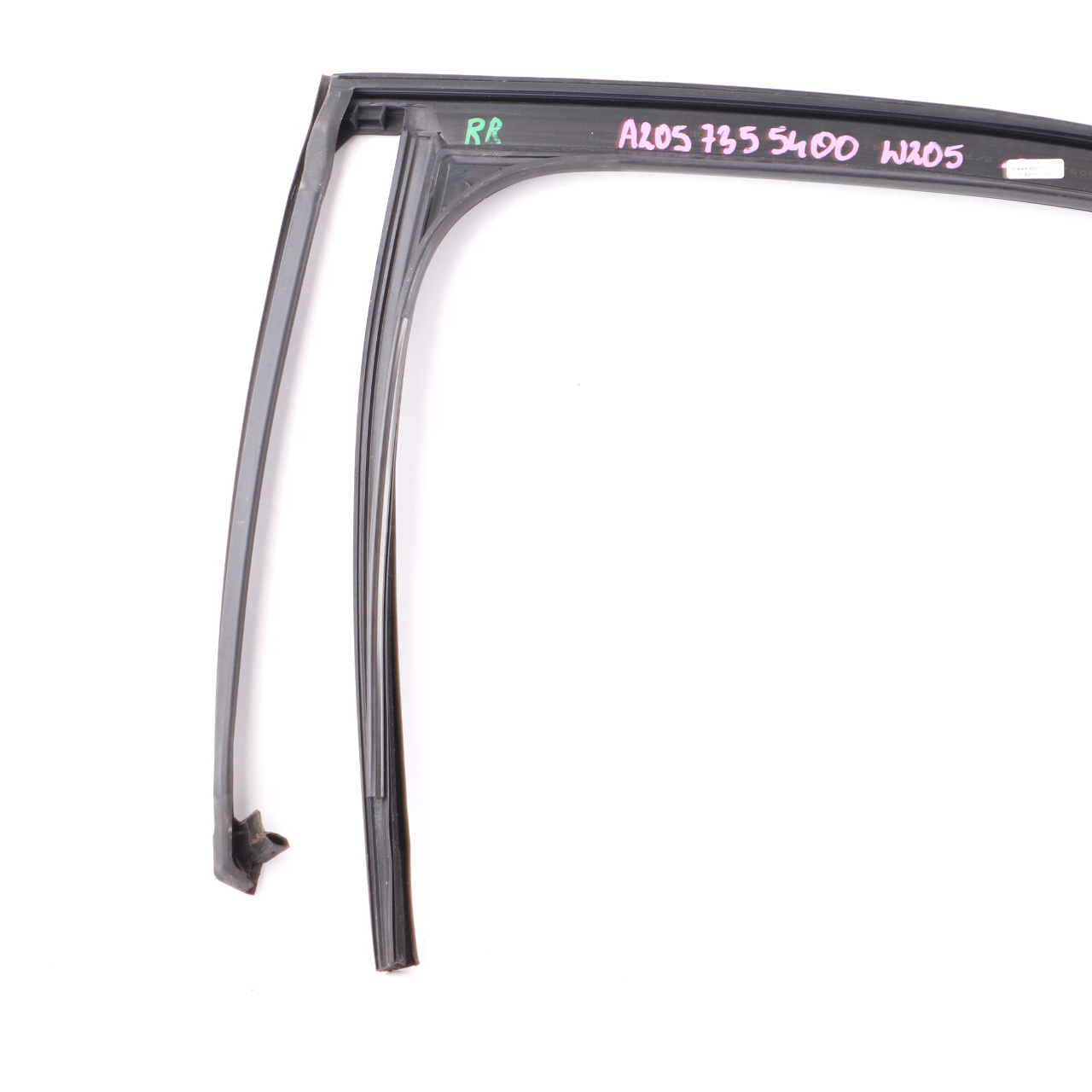 Frame Mercedes W205 Rear Window Right O/S Outside Guide Rail Sealing A2057355400