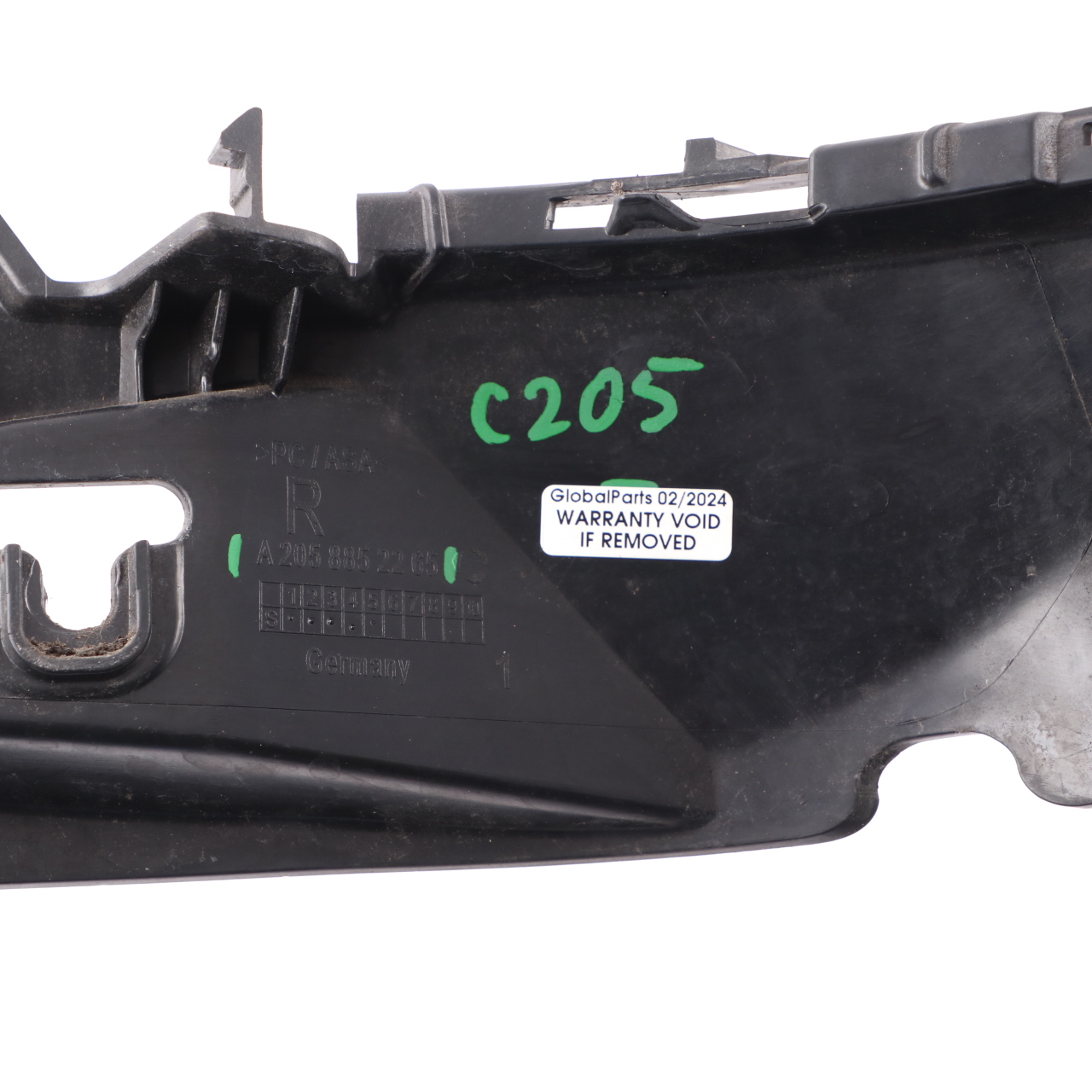 Mercedes C205 Coupe hintere Stoßstange Träger rechts Mount Bracket A2058852265