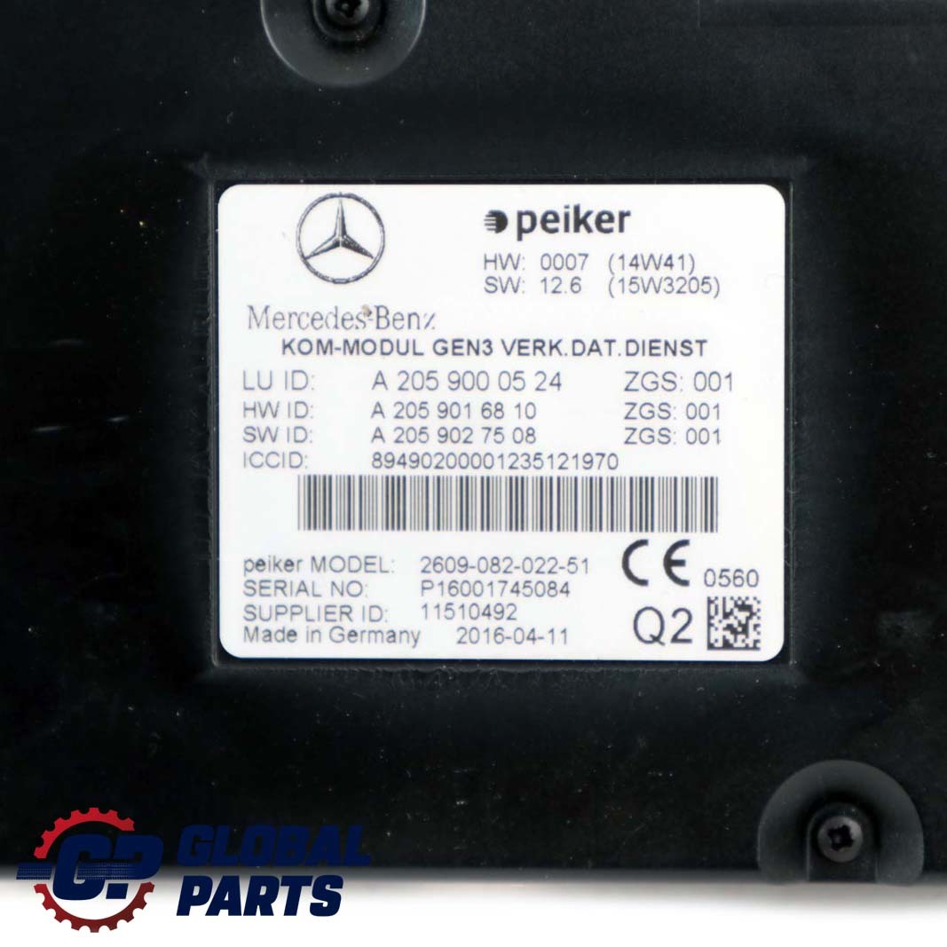 Mercedes W207 W212 Telematikdienste Kommunikationsmodul A2059000524