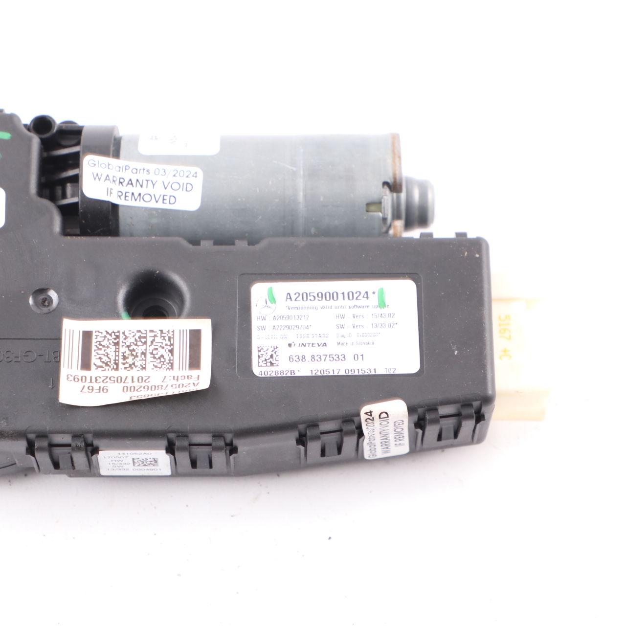 Mercedes W205 Sliding Sunroof Panoramic Motor Drive Actuator Unit A2059001024