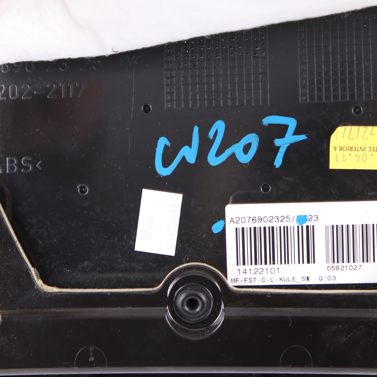 Seitliche Verkleidung Mercedes C207 Panel Hinten Links Schwarz A2076902325