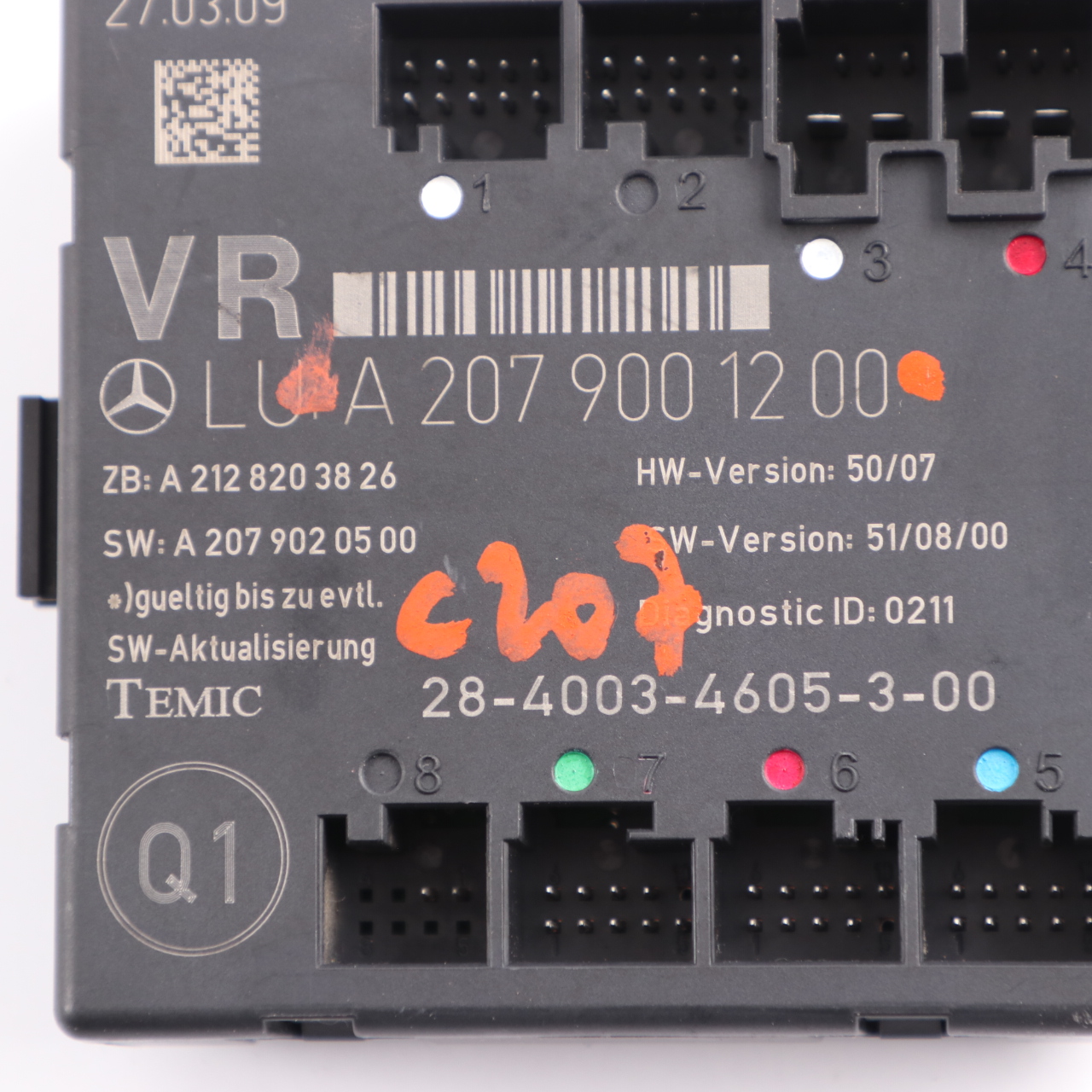 Mercedes C207 W207 Türmodul vorne rechts Steuergerät ECU A2079001200