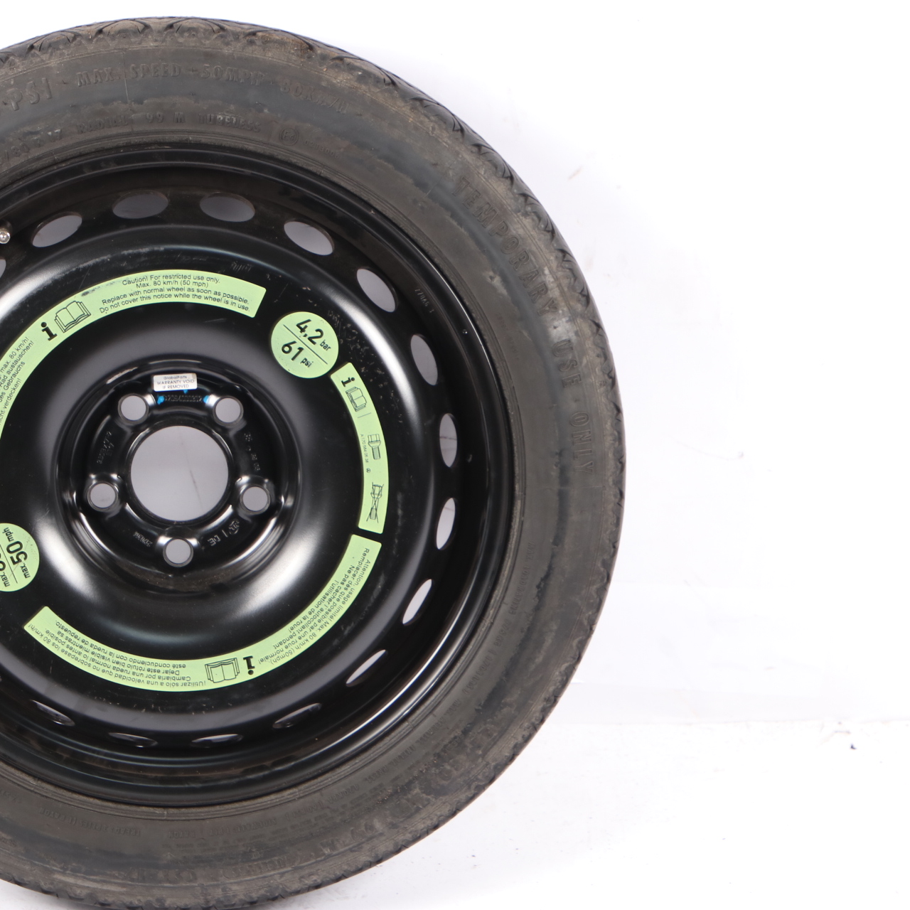 Mercedes W203 C209 Spare Wheel Steel Tyre R16 7J ET:37 125/80 A2094000302