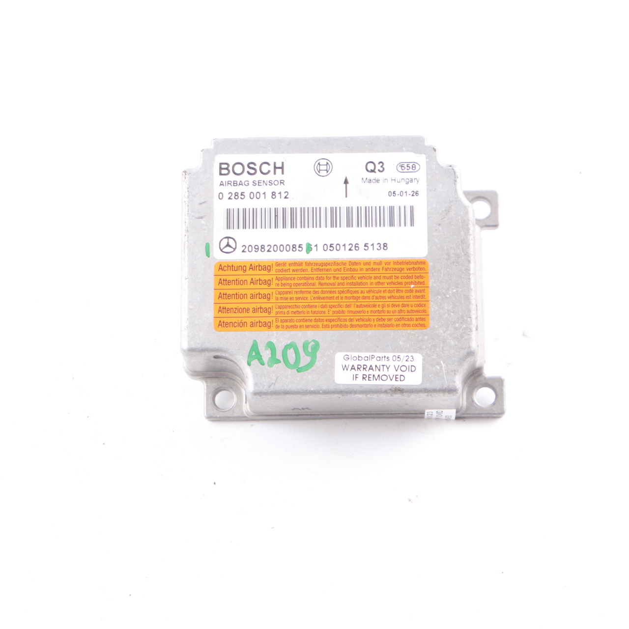 Mercedes W209 Cabrio Air Modul Steuergerät ECU A2098200085